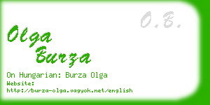 olga burza business card